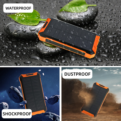 2 Pack Baokaler 49800mAh Solar Power Bank Battery Pack Qi Wireless, Portable Solar Charger with 4 Cables