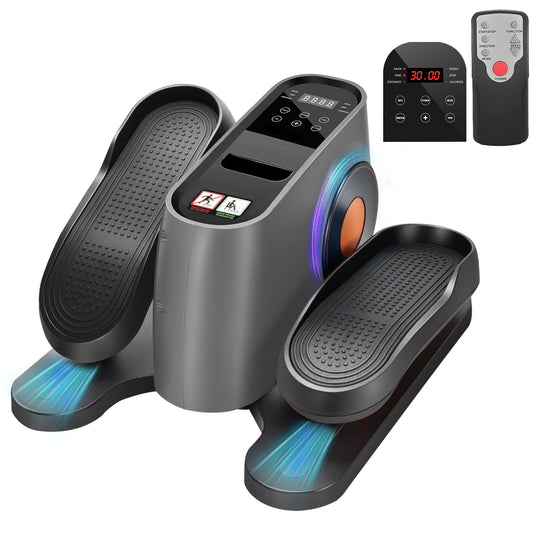 Under Desk Elliptical Machine, Leg Exerciser While Sitting for Seniors, Seated Pedal Exerciser with LED Display Monitor