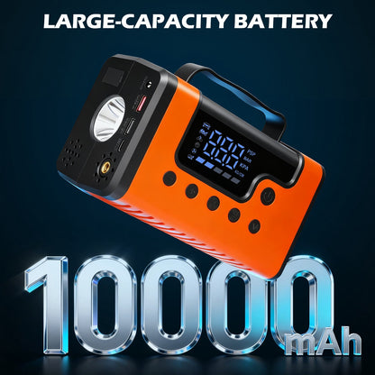 Portable Car Jump Starter with Air Compressor, 8-in-1 Car Battery Chargers with Cordless Handheld Vacuum (8.0L Gas&6.0L Diesel)Jumper Box with 150PSI Tire Inflator, 12V Battery Booster, Holiday Gifts