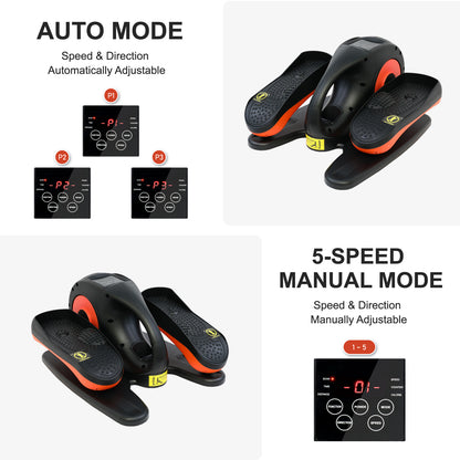 Under Desk Elliptical Exercise Machine, Electric Leg Exericser While Sitting for Seniors, Mini Pedal Ellipse Exerciser with Remote Control, Portable PeddlerTraining Equipment for Home Office