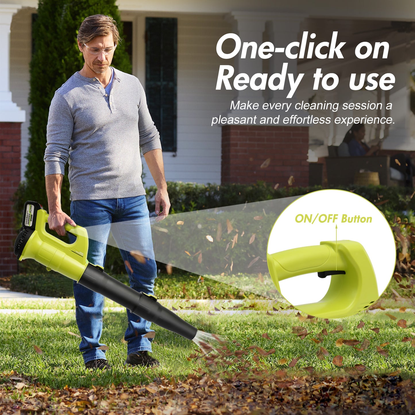 24V 650W Cordless String Trimmer + 21V Cordless Leaf Blower (150MPH) Combo Kit, with 3 Battery (2.0Ah Battery*2 + 4.0Ah Battery*1) and 2 Charger