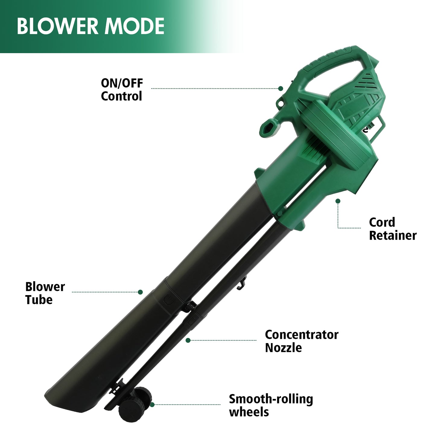 TOPZOO 450 CFM Leaf Blower, 3-in-1 Leaf Blower Cordless with 40L Collection Bag for Blowing Leaves, Patio Cleaning, Lawn Care and Dust