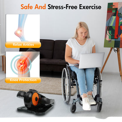 Baokaler Under Desk Elliptical Exercise Machine, Leg Exerciser While Sitting for Seniors, Electric Seated Pedal Exerciser, Mini Elliptical Machines for Home Office