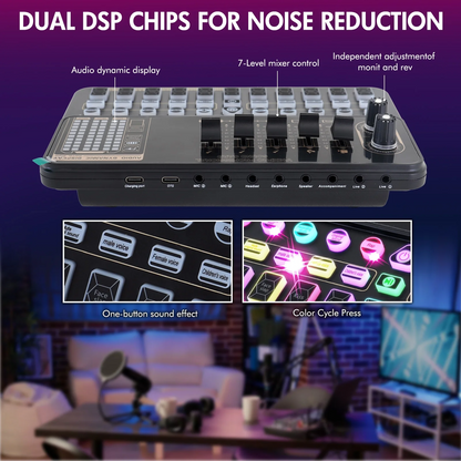 Condenser Microphone Bundle, Audio Mixer BM-800 Podcast Microphone with Voice Changer, Studio Equipment for Laptop Computer Vlog Living Broadcast Live Streaming YouTube TikTok