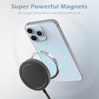 Magnetic Wireless Charger, 25W Magnetic Wireless Charging Pad Compatible for iPhone 17 16 15 14 13 12, AirPods,Ultra-Slim Case Friendly Charging Mat (Black)