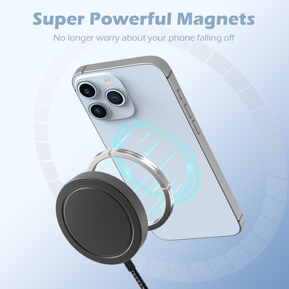 Wireless Charger, 25W Charging Pad Compatible with iPhone 17 16 15 14 13 12 Series, Magnetic Portable Charger Compatibe with AirPods 4 3 2 Pro, Phone Charger, A Perfect Gift, Black