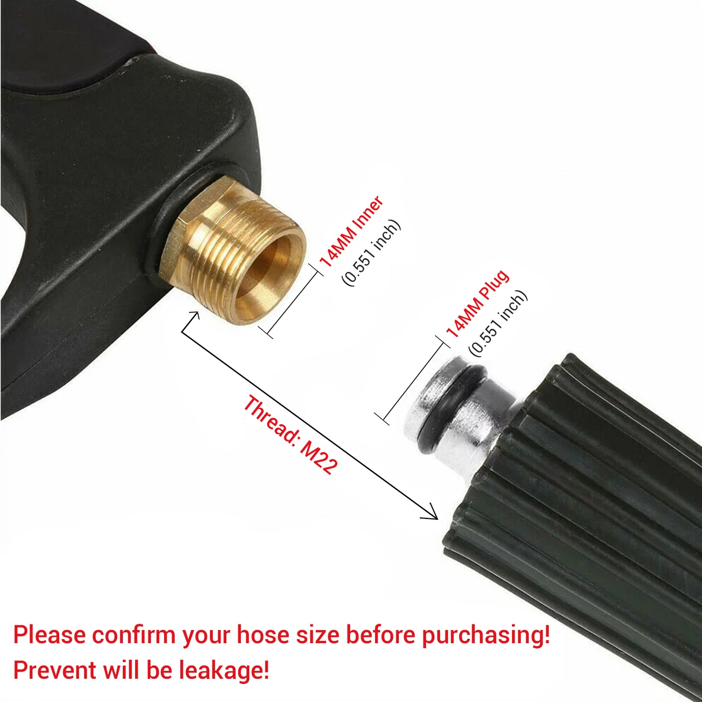 CATGOOD 4000 PSI Pressure Washer Gun with Extension Wand, Pressure Washer Wand with 50FT Hose and 5 Quick Connect Nozzles, Power Washer Gun Handle Car Wash Spray Gun Kit, 5 Spray Patterns