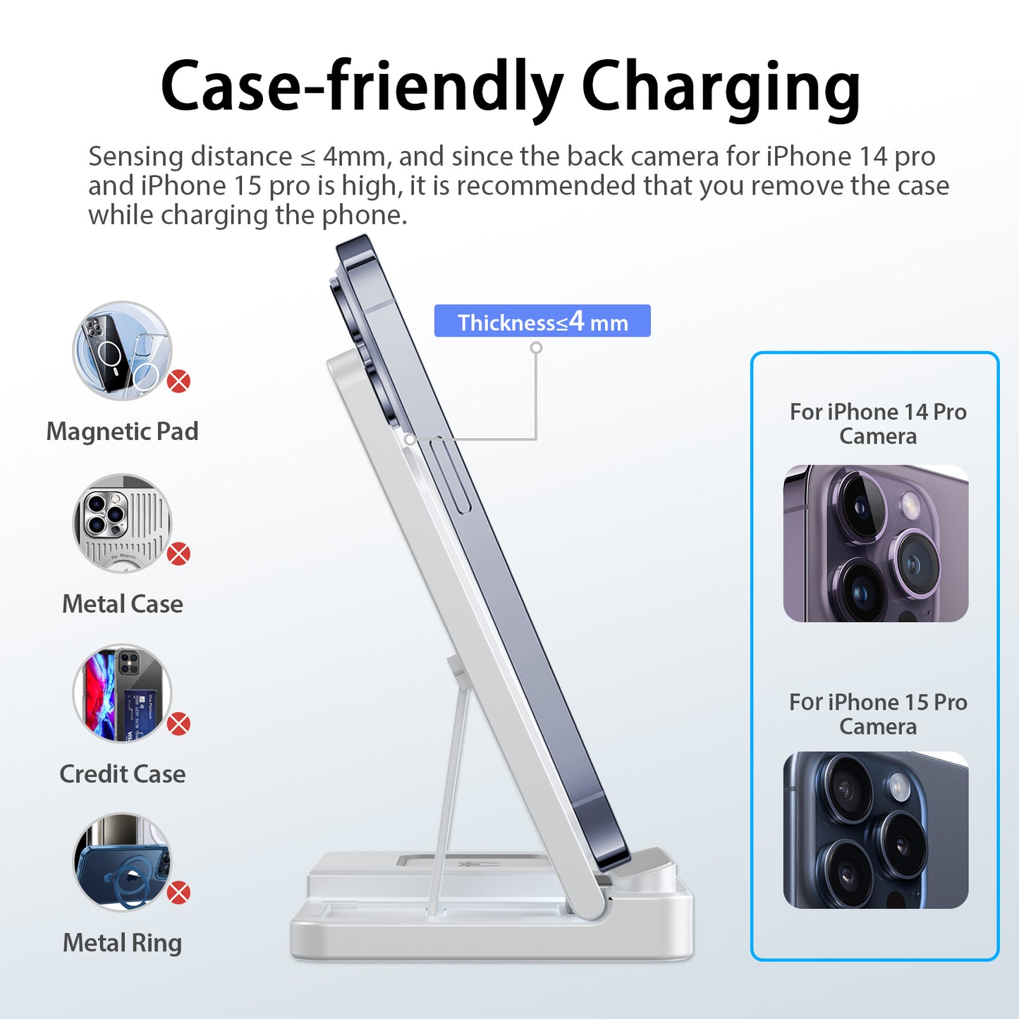 Wireless Charger, Magnetic Fast Charging Stand Compatible with iPhone 16 15 14 13 12 11 Pro Max Plus XS XR X 8, For Apple Watch 9 8 7 6 5 4 3 2 SE, For AirPods 3 2 Pro, 3 in 1 Charging Station
