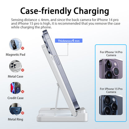 Wireless Charger, Magnetic Fast Charging Stand Compatible with iPhone 16 15 14 13 12 11 Pro Max Plus XS XR X 8, For Apple Watch 9 8 7 6 5 4 3 2 SE, For AirPods 3 2 Pro, 3 in 1 Charging Station