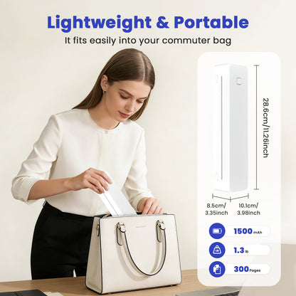 Thermal Printer, Portable Wireless Printer for Travel Inkless, Support US Letter/A4/A5/B5 Thermal Paper, Compatible with Android iOS Phone & Laptop