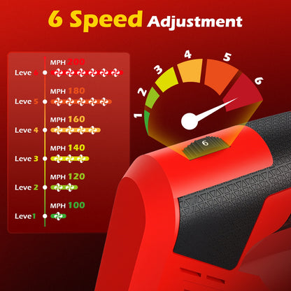 Cordless Leaf Blower, 680CFM/200MPH Electric Leaf Blower with 2 X 6.0Ah Batteries and Charger, 6 Speed Mode, Lightweight Leaf Blowers for Blowing Leaves, Lawn Care, Patio Cleaning and Dust