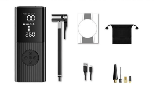 Tire Inflator Portable Air Compressor with Pressure Gauge, Quick Inflation for Car,Motorcycle,Bike,Balls, Rechargeable