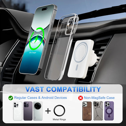 Wireless Charger Magnetic Car phone Holder for iPhone 17 16 15 14 13 Pro Max 12 Phone Car Accessories 15W Fast Charging Car Mount Charger