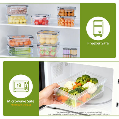 Food Storage Containers with Lids, 52 Piece Leak Proof Clear Plastic Food Container for Food, BPA-Free, Food Meal Storage Set, Meal Prep Container Stackable Containers, PP+Silicone