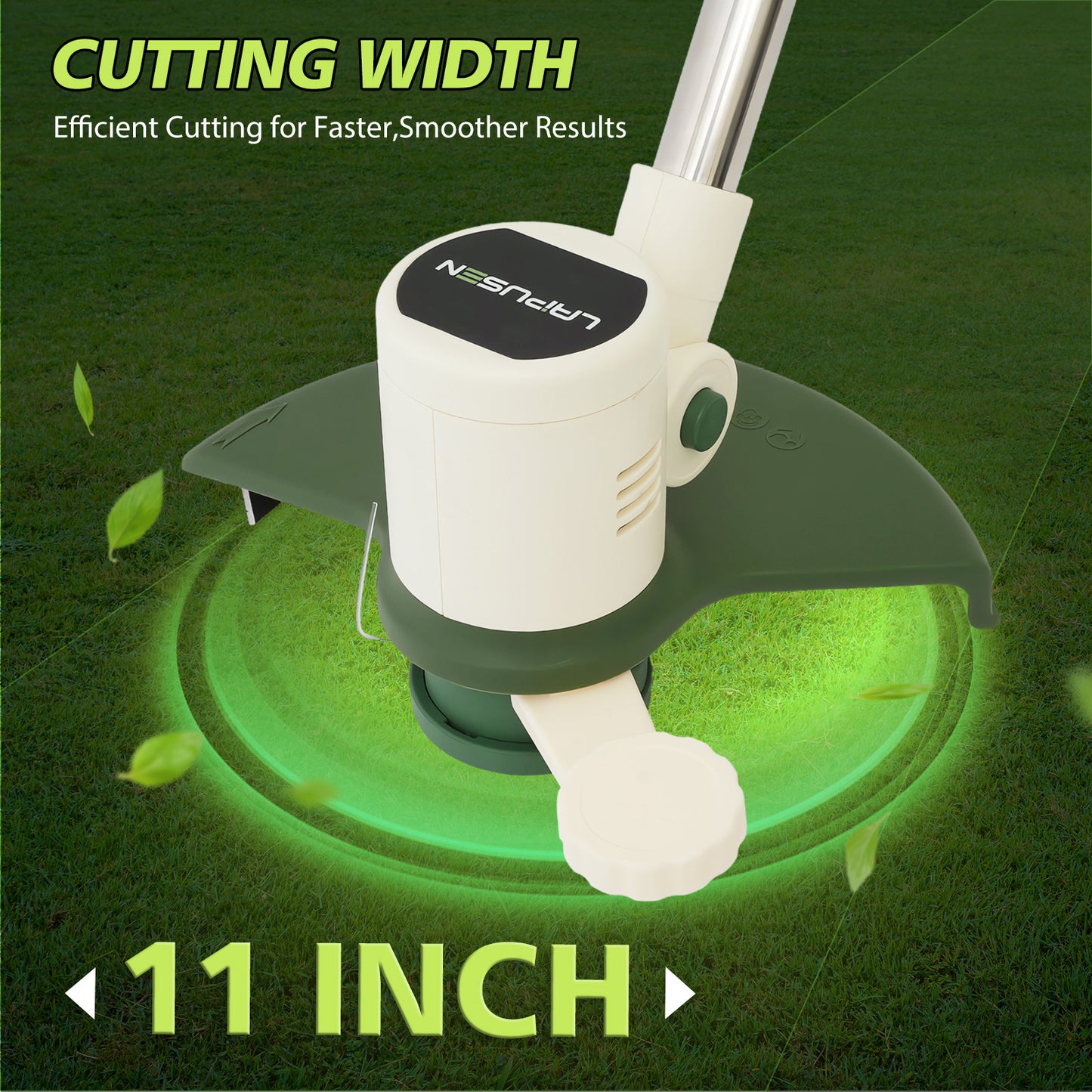 21V 11" Cordless Weed Eater, String Trimmer with Auto Line Feed, Foldable Weed Trimmer W/2 X 2.0Ah Battery Powered Weed Eaters, Lawn Edger with 10 Pcs Grass Cutter Spool Line