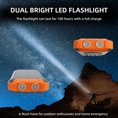 2 Pack Baokaler 49800mAh Solar Power Bank Battery Pack Qi Wireless, Portable Solar Charger with 4 Cables