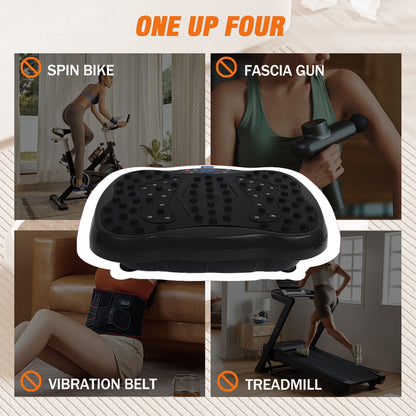 CATGOOD Vibration Plate Exercise Machine, Full Body Vibration Platform with 2 Loops & 5 Resistance Bands for Wellness and Fitness, Black