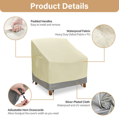 Patio Chair Covers,Outdoor Chair Cover,600D Waterproof/Dustproof Patio Furniture Covers for Outdoor Furniture, 32" L x 37" W x 36"H