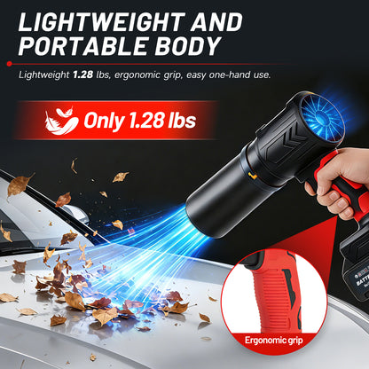 Cordless Leaf Blower, 950000 RPM Electric Leaf Blower with 2 X 4.0Ah Batteries & Charger, 111MPH Lightweight Handheld Blower for Patio Cleaning Blowing Leaves & Dust, Black