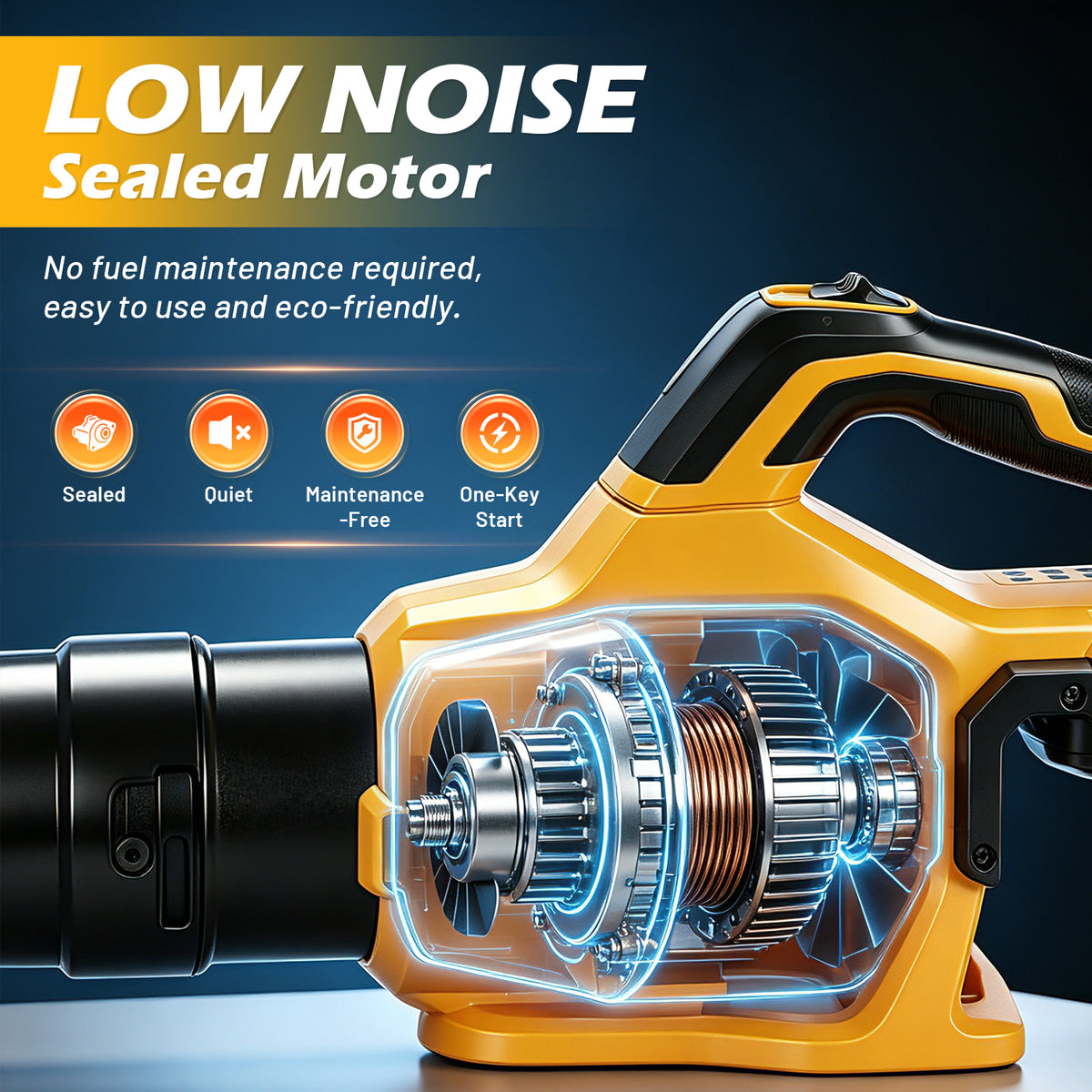 21V Portable Cordless Leaf Blower, 100MPH & 476CFM, 2?Speed Adjustable, Compatible with DEWALT 20V Battery, Tool Only, for Yard Lawn Driveway Cleaning