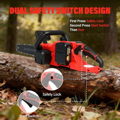 CATGOOD 16" Cordless Chainsaw, 42V Battery Powered Brushless Chainsaw Kit for Tree Trimming, 1350W