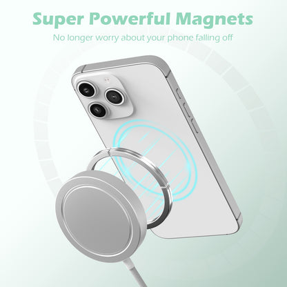 Magnetic Wireless Charger, 25W Fast Wireless Charger Compatible for iPhone 17 16 15 14 13 12,AirPods,Compact Portable Travel Friendly Pad (White)