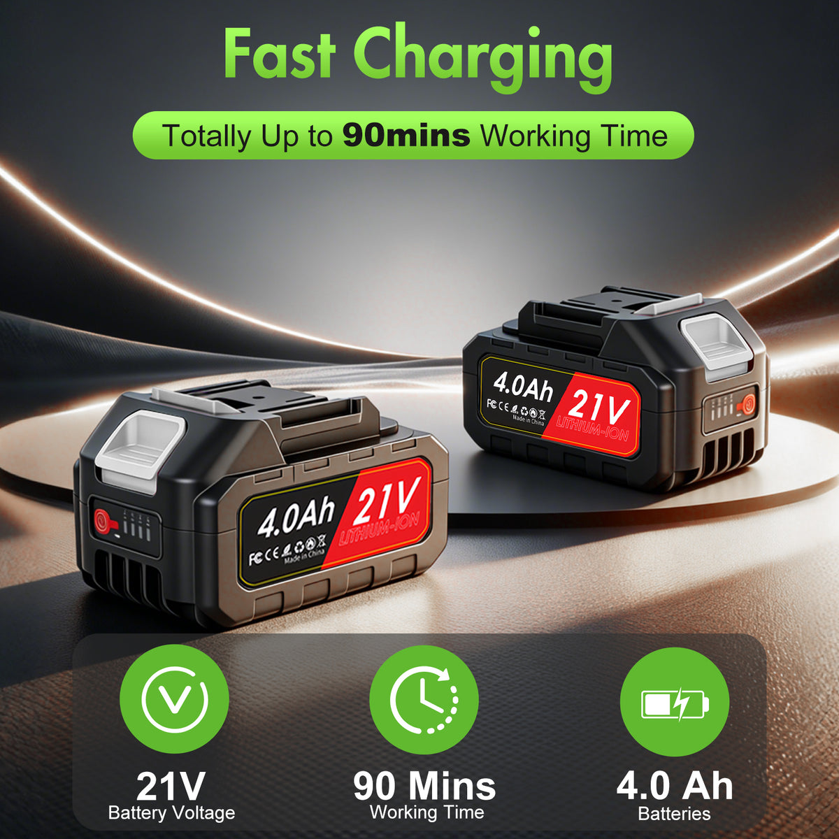 Cordless Leaf Blower, 200 MPH 850 CFM Electric Blower with 8 Speeds, 2¡Á4.0AH Batteries and Charger, Lightweight for Yard, Patio and Dust Cleaning