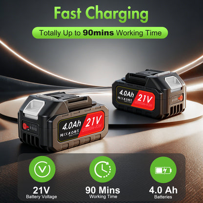 Cordless Leaf Blower, 200 MPH 850 CFM Electric Blower with 8 Speeds, 2¡Á4.0AH Batteries and Charger, Lightweight for Yard, Patio and Dust Cleaning