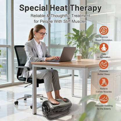 BAOKALER Shiatsu Foot Massager with Heat, Deep Kneading Foot and Calf Massager with Adjustable Warmth, Relaxing Foot Massager for Ankle & Leg Care, Ideal Gift for Family and Friends, Black