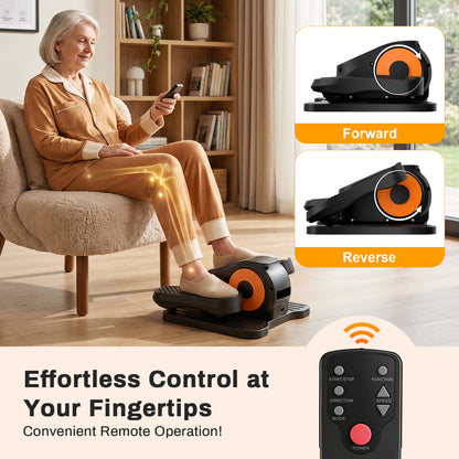 BAOKALER Under Desk Elliptical, Leg Exerciser for Seniors While Sitting, Elliptical Exercise Machine with Remote Control, 12 Adjustable Speeds