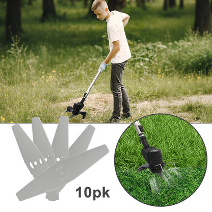 BAOKALER 10 PCS Metal String Trimmer Head Blades Replacement Saw Blades Weed Trimmer Fittings Cordless with Battery and Charger Accessories,Universal Craftsman String Trimmer attachments
