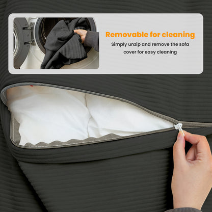 CATGOOD 3-in-1 Bean Bag Chair for Kids Adults, Convertible kids chair with Skin Friendly Fabric for Living Room, Bedroom, Gray