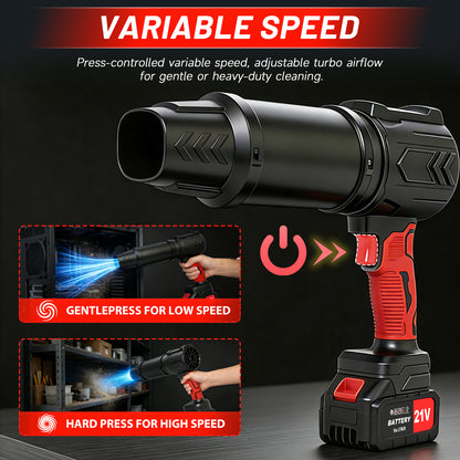 Cordless Leaf Blower, 950000 RPM Electric Leaf Blower with 2 X 4.0Ah Batteries & Charger, 111MPH Lightweight Handheld Blower for Patio Cleaning Blowing Leaves & Dust, Black