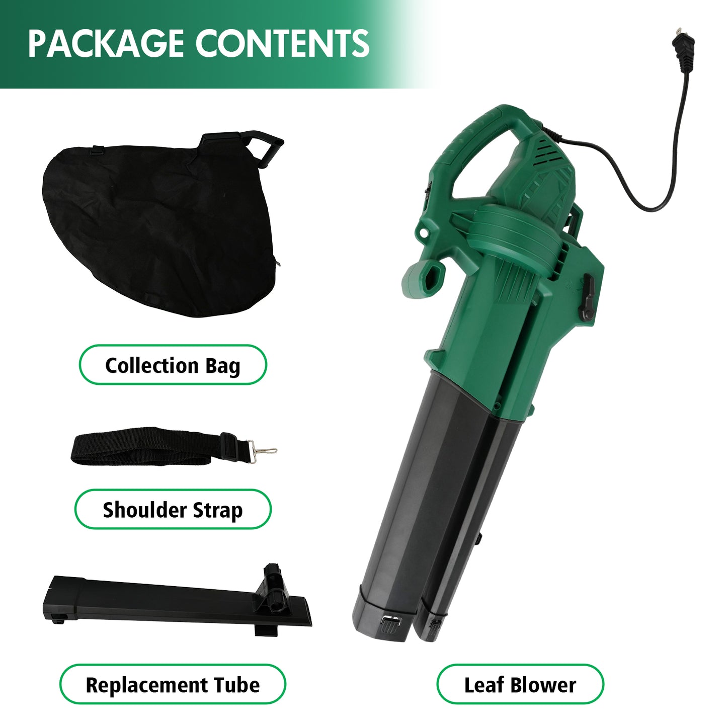 TOPZOO 450 CFM Leaf Blower, 3-in-1 Leaf Blower Cordless with 40L Collection Bag for Blowing Leaves, Patio Cleaning, Lawn Care and Dust