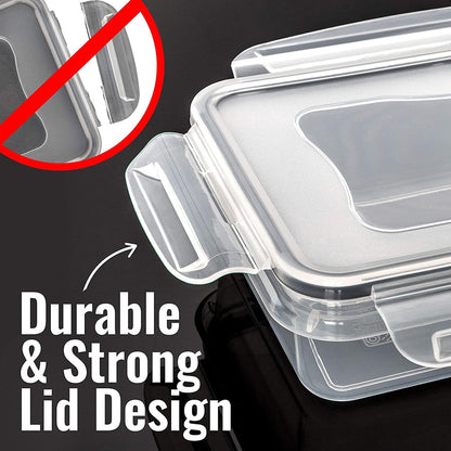 24 Pack Food Storage Containers with Lids, Bento Boxes, Silicone Pantry Containers, BPA Free Containers for Food Meal Prep Tupperware Kitchen Organization (24 Pack + Marker & Labels)