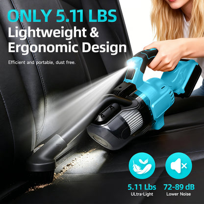 Cordless Handheld Vacuum for Makita Battery, 5-in-1 Car Vacuum Cleaner with 4.0Ah Battery and Charger for Floor Carpet, Blue