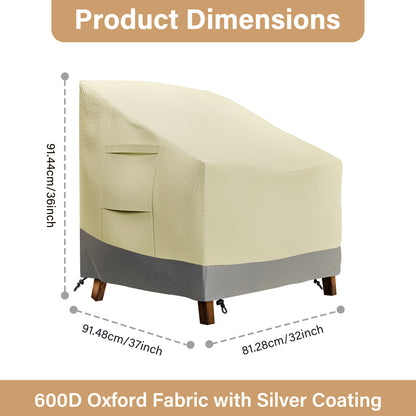 Patio Chair Covers,Outdoor Chair Cover,600D Waterproof/Dustproof Patio Furniture Covers for Outdoor Furniture, 32" L x 37" W x 36"H