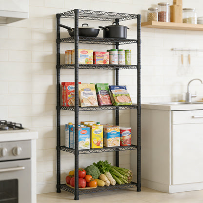 CATGOOD Heavy Duty Wire Shelving, 6-Tier Adjustable Metal Storage Rack for Garage Kitchen, 2000 lb Capacity, No-Tool Assembly, 18"W x 23"D x 71"H