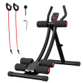 BAOKALER Ab Machine, Ab Workout Equipment for Home Gym, Height Adjustable Abdominal Exercise Machine, Foldable Ab Fitness Machine with LCD Monitor, Black/Red