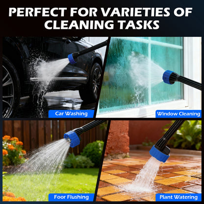 BAOKALER 21V Portable Cordless Pressure Washer, 900PSI High Pressure Washer with 10-Speed Adjustment, 6-in-1 Nozzle, Dual 4.0Ah Batteries for Watering Plants, Garden,Car, Floor Cleaning