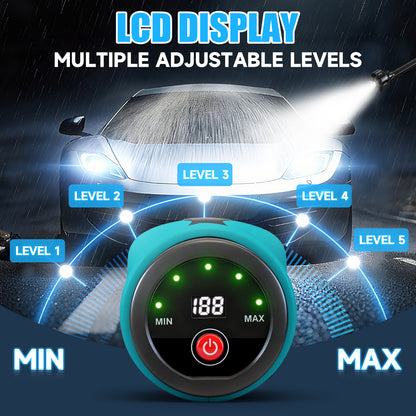 Cordless Pressure Washer, 700PSI Portable Power Washer with LED Display, 2.1GPM Power Cleaner with 6-in-1 Adjustable Nozzle, 16.4ft Hose for Cars/Patios, Blue