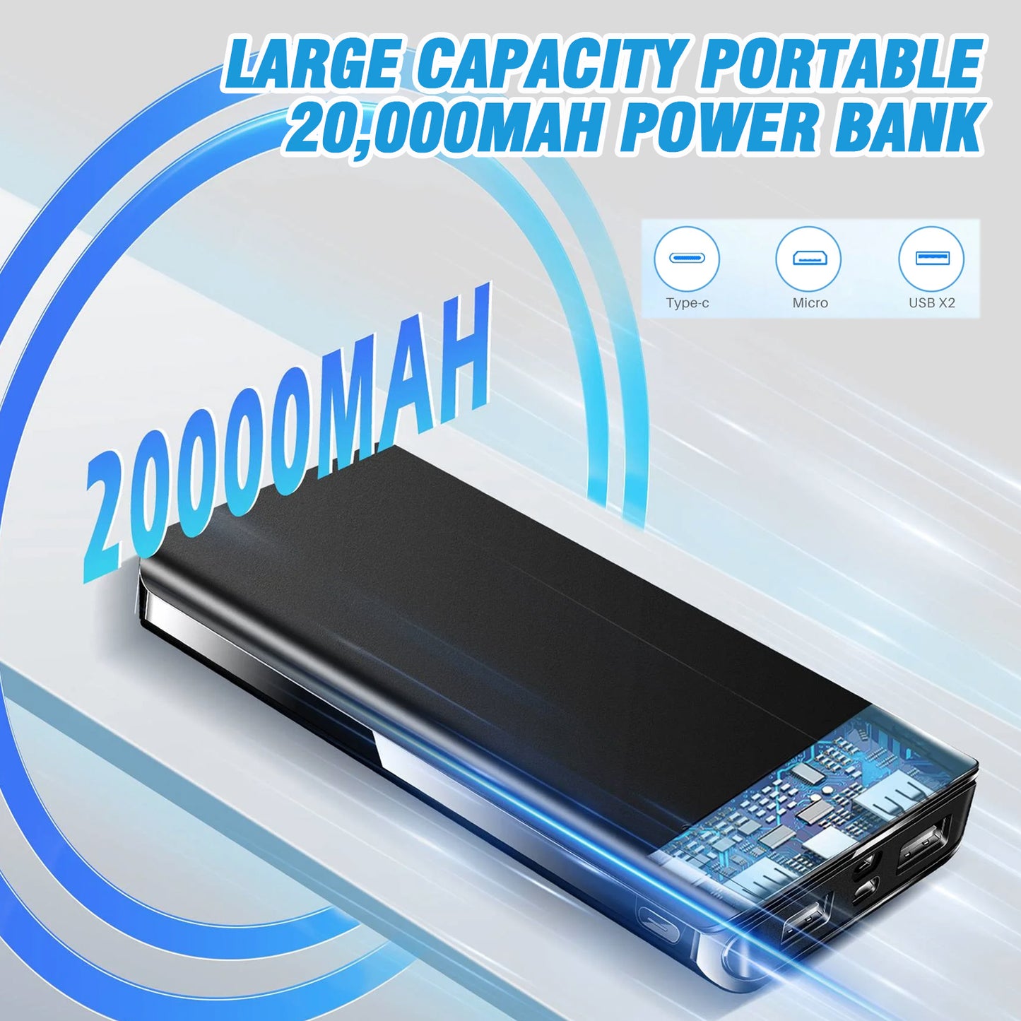 Portable Charger, 10000mAh Power Bank, USB C in&Out Fast Charging Battery Pack, Travel Essential Phone Powerbank Compatible with iPhone 17 16 15 Samsung S22 S21 Google iPad etc