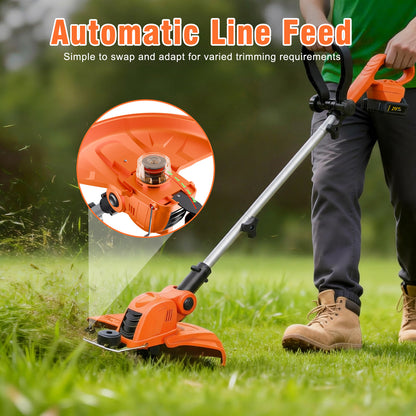 CATGOOD 12" Electric String Trimmer, Cordless Battery Powered Weed Eater, 3-in-1 Cordless Grass Trimmer Edger