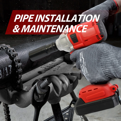 Baokaler Cordless Impact Wrench, Max Torque 740 Ft-lbs Impact Gun 1/2 inch, High Efficiency Brushless Motor with Fast Charger and 2 Battery