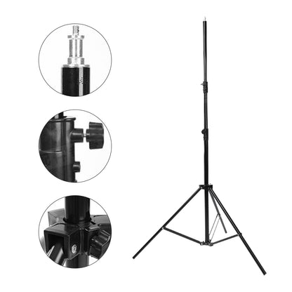 10ft Adjustable Background Support Stand Photography Video Studio Backdrop Kit with Carry Bag,4 Backdrop Clamps