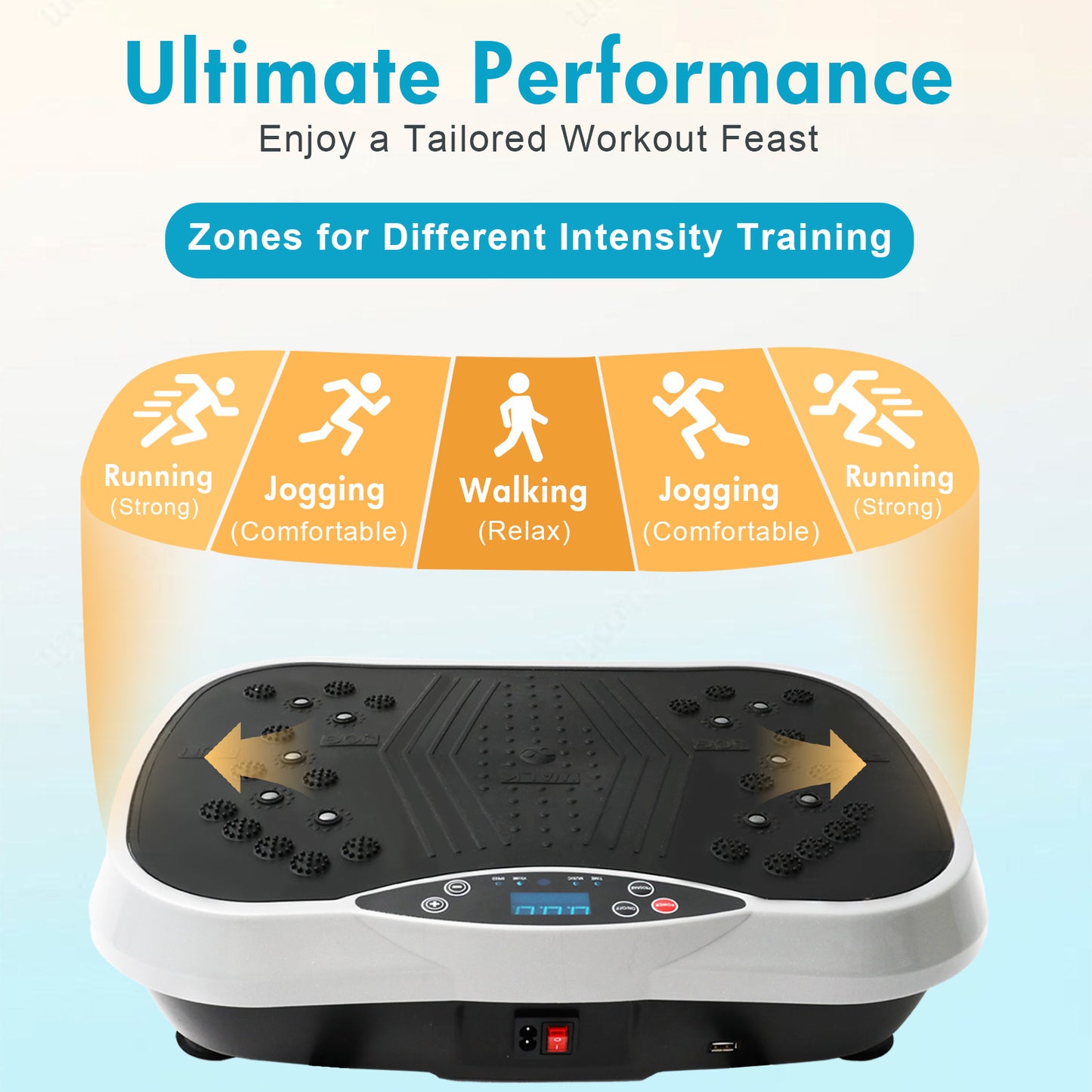 Vibration Plate Exercise Machine, Vibration Platform for Home Full Body Workout, Vibrating Board for Weight Loss with Resistance Bands, Remote Control