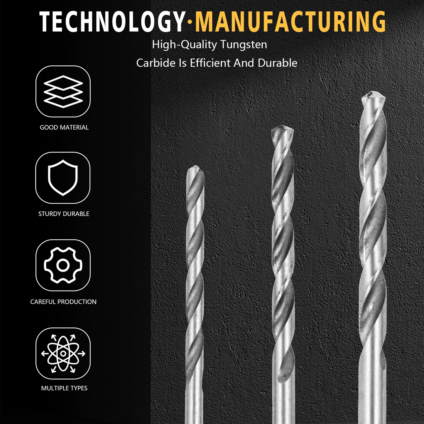 CATGOOD Tool Set with 21V Cordless Drill, 3/8" Electric Drill Set with 2*3.0Ah Batteries and Charger for DIY Screwdriver, 120 PCS, Yellow