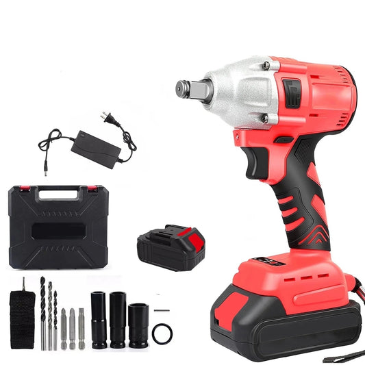 Baokaler Cordless Impact Wrench, Max Torque 740 Ft-lbs Impact Gun 1/2 inch, High Efficiency Brushless Motor with Fast Charger and Battery