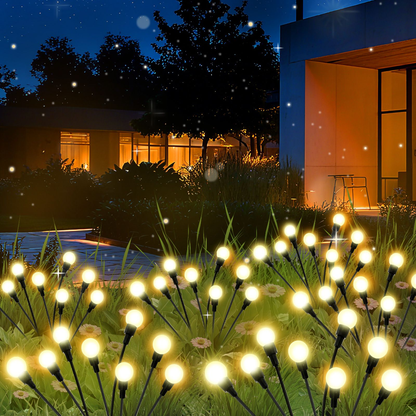 TopZoo Solar Garden Stake Lights Outdoor Waterproof, 8 Pack/2 Modes Swaying Firefly Lights for Garden Decor, Yard, Patio, Pathway, Party, Christmas Decoration, Warm White 64 LED