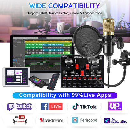 Microphone for Podcast Equipment Bundle and Studio Recording Equipment,USB Microphone,Microphone for Computer,Perfect for Recording Podcasts and Live Streaming
